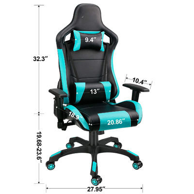 Migliora la tua configurazione di gioco con la sedia giratoria in cuoio in PU di ALINUNU