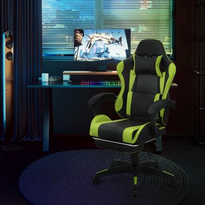 Supporto lombare in ferro Sedile da corsa per computer ergonomica con altezza e poggiapiedi regolabili