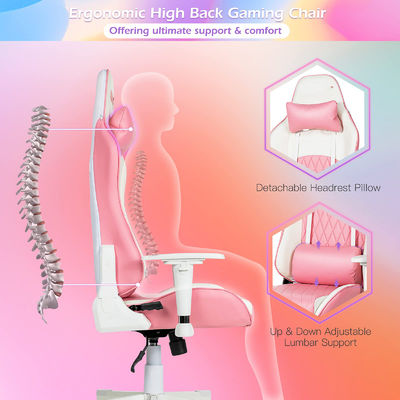 Sedile da gioco da corsa ergonomica regolabile con supporto lombare