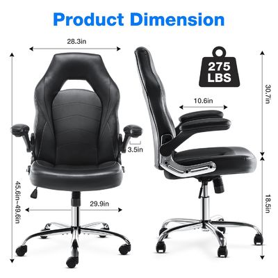 Sedile ergonomico da gioco da corsa ALINUNU Sedile per computer girevole diretto con supporto lombare