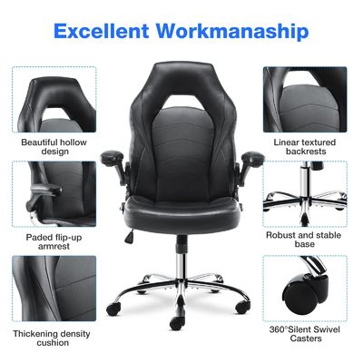 Sedile ergonomico da gioco da corsa ALINUNU Sedile per computer girevole diretto con supporto lombare