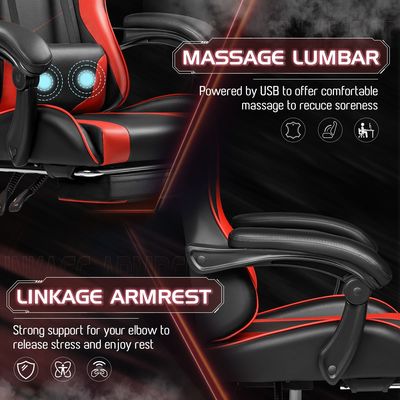 Silla giratoria 360 Gamer Ergonomic Gaming Chair con regolazione dell'altezza e design ergonomico