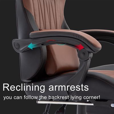 Sedia girevole ALINUNU Sedia ergonomica per computer per giochi con poggiatesta e supporto lombare