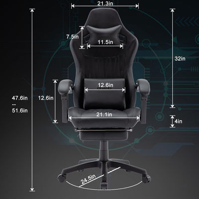 Sedia giratoria ergonomica regolabile in altezza con poggiatesta e supporto lombare