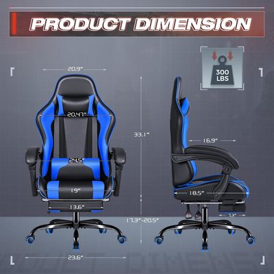 OEM ODM Racing Computer Video Game Chair con poggiapiedi e poggiatesta in colore personalizzato