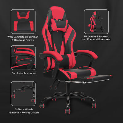 ALINUNU Direct High Back Gaming Chair con poggiapiedi in colore personalizzato e in alluminio