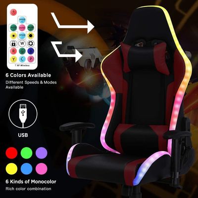 Moderno stile ALINUNU sedia da gioco RGB con funzione di rotazione 360 e funzione di massaggio