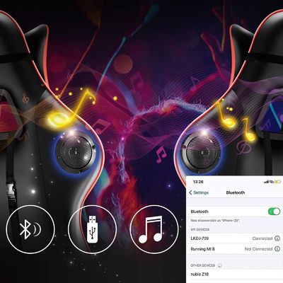 Moderno stile ALINUNU sedia da gioco RGB con funzione di rotazione 360 e funzione di massaggio