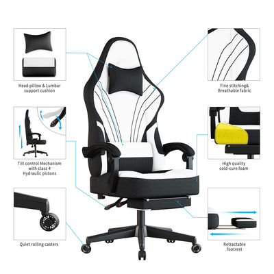Home Office sedia da gioco con poggiapiedi e dimensioni del prodotto 25&quot;D x 23&quot;W x 53&quot;H