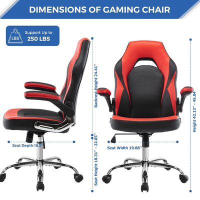 Sedia da gioco ergonomica a colori personalizzati con supporto lombare da ALINUNU