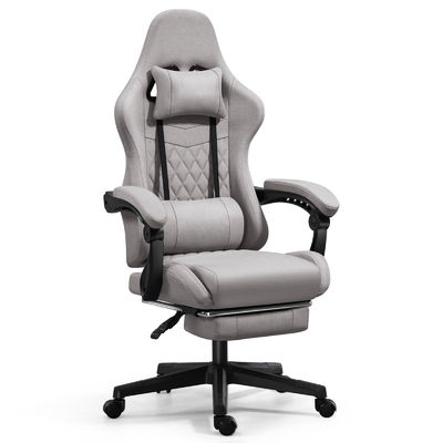 Sedile da gioco ergonomico regolabile per computer con poggiapiedi e massaggio
