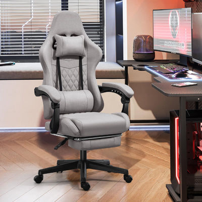 Sedile da gioco ergonomico regolabile per computer con poggiapiedi e massaggio