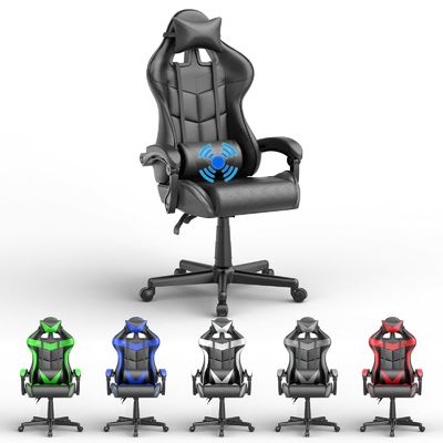 Fornitura diretta di sedie ergonomiche per giocatori di stile moderno con massaggio e pelle sintetica