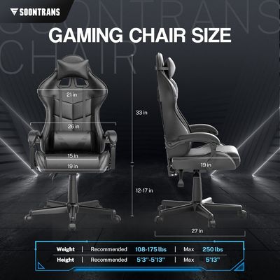 Fornitura diretta di sedie ergonomiche per giocatori di stile moderno con massaggio e pelle sintetica
