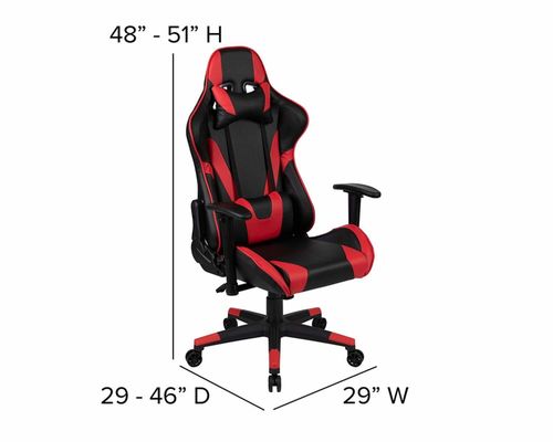 Sedia da gioco da corsa con design ergonomico e dimensioni del prodotto di 29&quot;D x 29&quot;W x 48&quot;H
