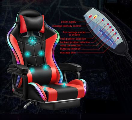 Aggiornate la vostra configurazione di gioco con ALINUNU PC Massage Gaming Chair con LED e altoparlanti