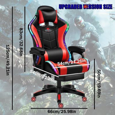 Aggiornate la vostra configurazione di gioco con ALINUNU PC Massage Gaming Chair con LED e altoparlanti