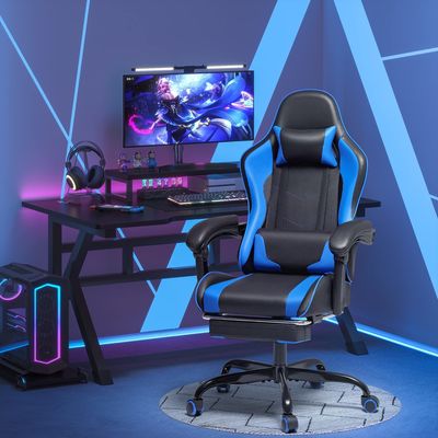 Poltrona per computer ergonomica con poggiatesta girevole a 360 gradi e funzione recliner di ALINUNU
