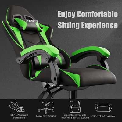 Sedile da gioco da corsa in ferro a colori personalizzati con poggiatesta e supporto lombare