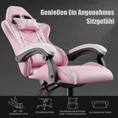 Sedia da videogioco con poggia testa e supporto lombare comodo