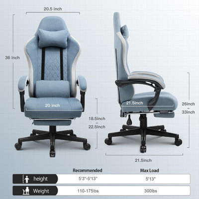 ALINUNU High Back Racing Gaming Chair con altezza regolabile e funzione di rotazione 360