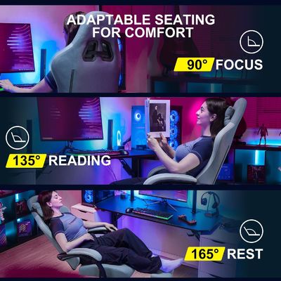 ALINUNU High Back Racing Gaming Chair con altezza regolabile e funzione di rotazione 360