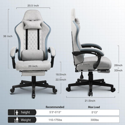 Sedile da gioco da corsa a colori personalizzato con funzione di rotazione 360 / regolazione dell'altezza / recliner