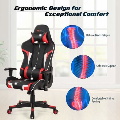 Sedie da corsa per computer da gioco regolabili in altezza per ufficio Sedie ergonomiche da gioco