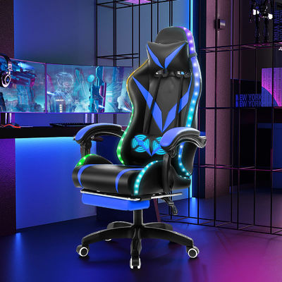 Materiale di telaio di cloruro di polivinile sedia da gioco RGB con massaggio e luci a led perfetta