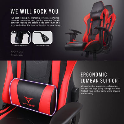 ALINUNUCervice personalizzato ergonomico sedia da gioco da corsa altezza regolabile e schiena alta