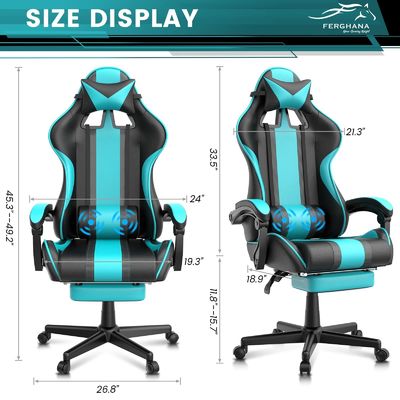 Sedie da gioco da corsa per adulti adolescenti Sedie girevoli Dimensioni del prodotto 24&quot;D x 21&quot;W x 52&quot;H