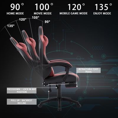 Sedile da gioco a schiena alta Sedile da computer in pelle Sedia da corsa Executive Ergonomic Desk Chair Recliner