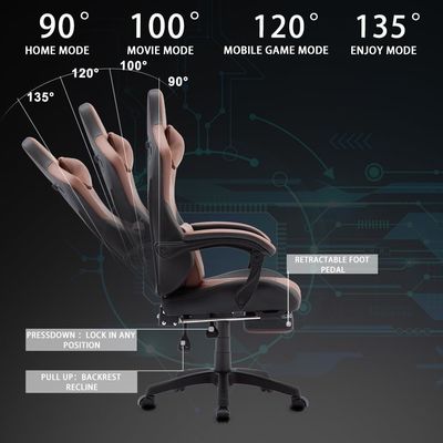 Poltrona girevole ALINUNU Poltrona da gioco a schiena alta Poltrona da scrivania in pelle Poltrona da corsa Executive ergonomico