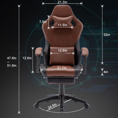 Poltrona girevole ALINUNU Poltrona da gioco a schiena alta Poltrona da scrivania in pelle Poltrona da corsa Executive ergonomico