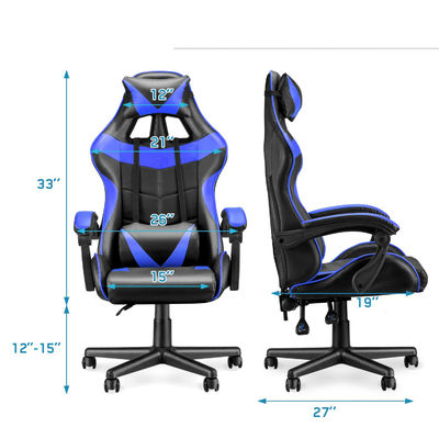 3 Gas Lift High Back Racing Gaming Chair con stile di design moderno e supporto lombare