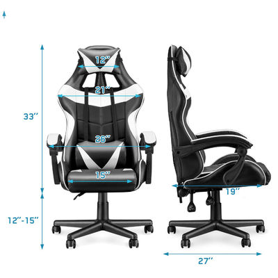 Sedile da gioco da corsa a colori personalizzato con supporto lombare e 3 ascensori a gas