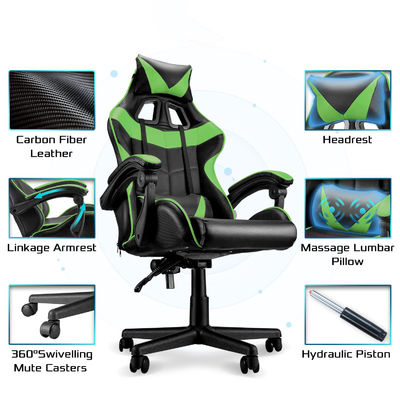 Sedia da gioco da corsa con supporto lombare e design della schiena alta di ALINUNU