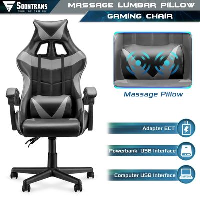 Sedile da gioco ALINUNU Sedile ergonomica a schiena alta con 3 ascensori a gas e supporto lombare
