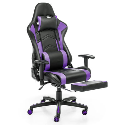 Sedia da gioco ergonomica a schiena alta diretta con poggiapiedi regolabile con computer