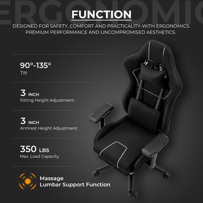 Sedile ergonomica regolabile in colore personalizzato con massaggio supporto lombare e poggia piedi