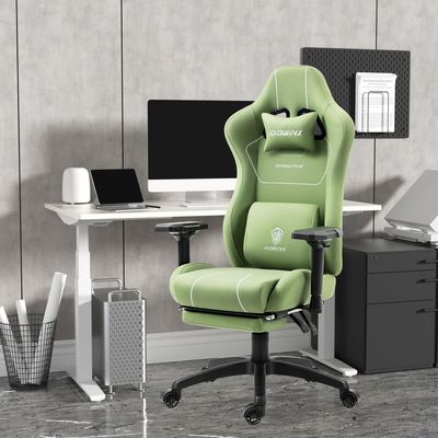Home Office sedia da gioco con massaggio supporto lombare e poggiapiedi in design moderno