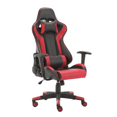 Sedile da gioco in tessuto di pelle sintetica 2022 con ruote a schiena PC Gamer Racing Style