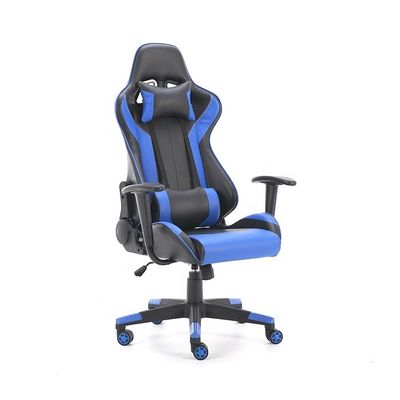 Sedile da gioco in tessuto di pelle sintetica 2022 con ruote a schiena PC Gamer Racing Style