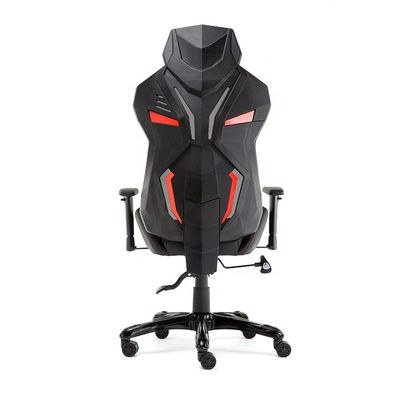 Sedia da ufficio in stile da corsa in pelle genuina con maglia di plastica e sedia elevatrice in design