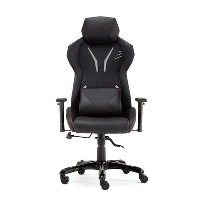Sedia da ufficio in stile da corsa in pelle genuina con maglia di plastica e sedia elevatrice in design