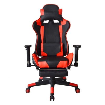 Computer Gamer sedia da gioco per ufficio moderna con poggiapiedi e braccioli regolabili in PU 2D
