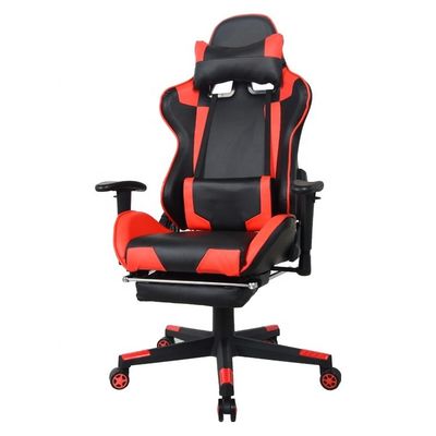 Computer Gamer sedia da gioco per ufficio moderna con poggiapiedi e braccioli regolabili in PU 2D