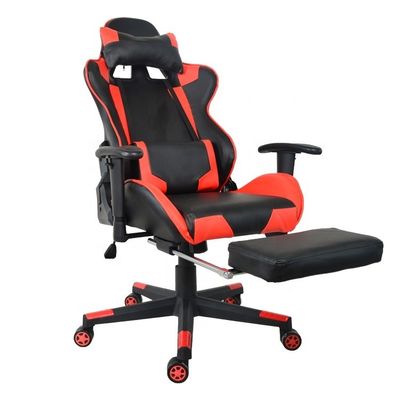 Computer Gamer sedia da gioco per ufficio moderna con poggiapiedi e braccioli regolabili in PU 2D