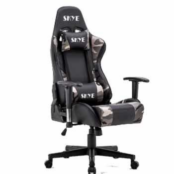 Moderna sedia da gioco da ufficio in pelle sintetica con ergonomia regolabile