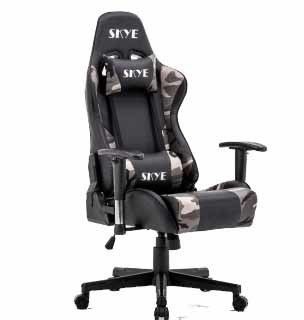 Moderna sedia da gioco da ufficio in pelle sintetica con ergonomia regolabile